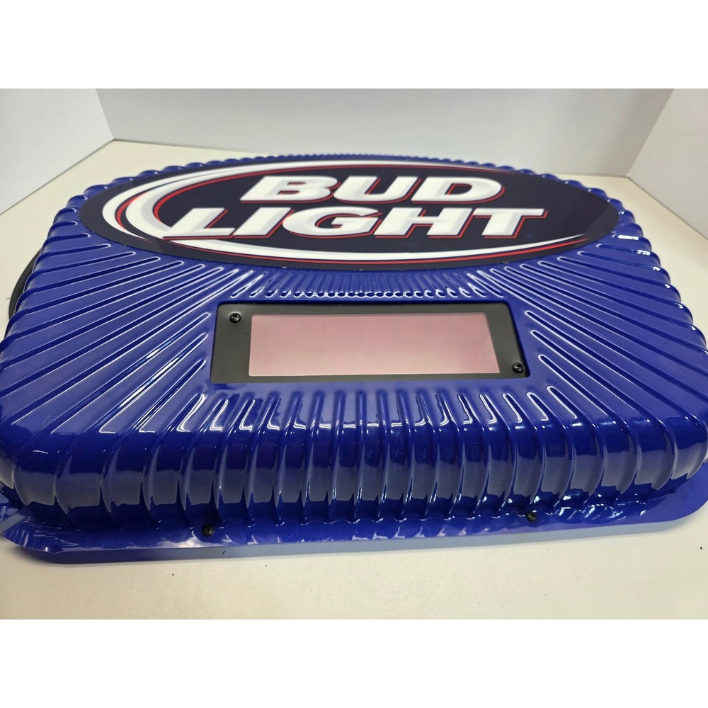 Bud Light LED Indigo Clock Beer Sign Anheuser Busch 2003 Mt Vernon Neon 1023087